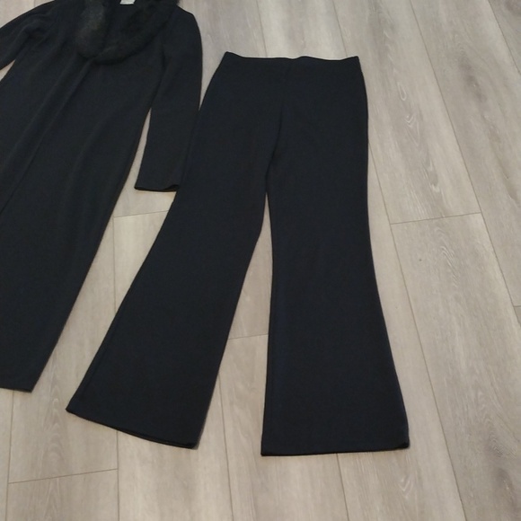 LIMITED TIME OFFER! Indication Black Faux Fur Coatwith Matching Pant - Picture 14 of 17